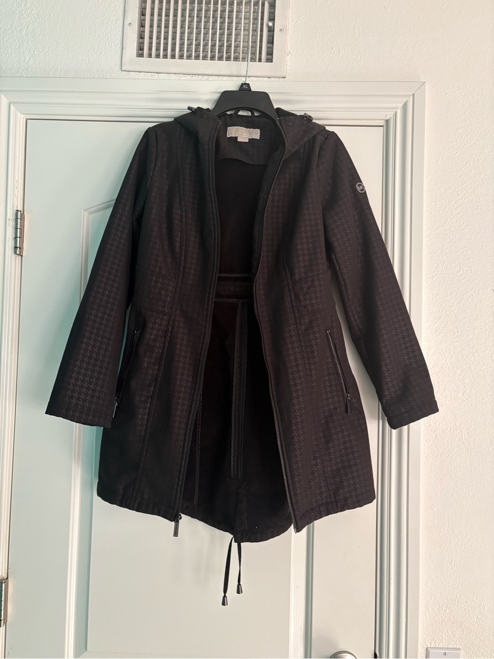 Michael Kors Black Hooded Trench Coat